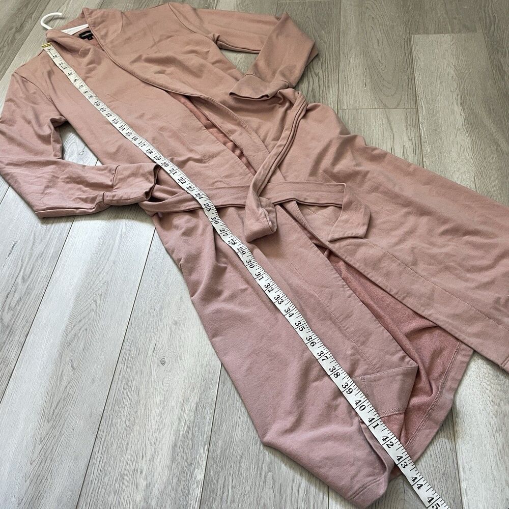Cosabella Long Robe pima cotton blend womens Pink medium loungewear comfy winter - Picture 5 of 6